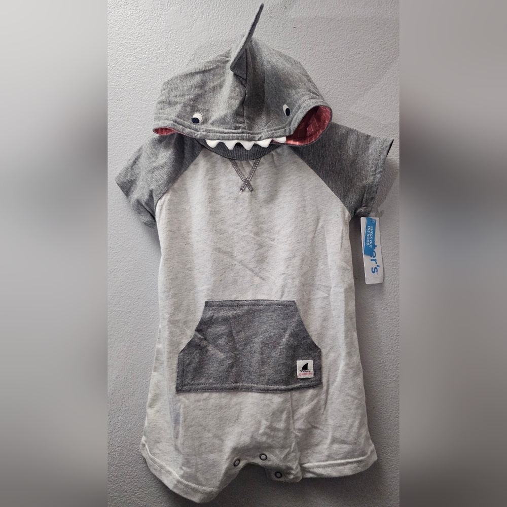 NWT Carter's Shark Romper - Size 6 Mo